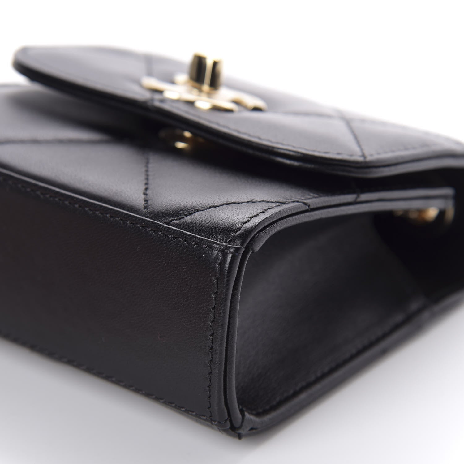 Chanel Lambskin Quilted Mini Trendy CC Chain Wallet Black 7 of 11