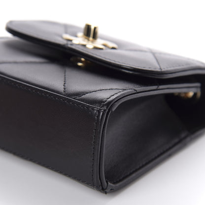 Chanel Lambskin Quilted Mini Trendy CC Chain Wallet Black 7 of 11