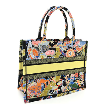 Christian Dior Canvas Zodiac Fantastico Embroidered Medium Book Tote Black Multicolor 3 of 13