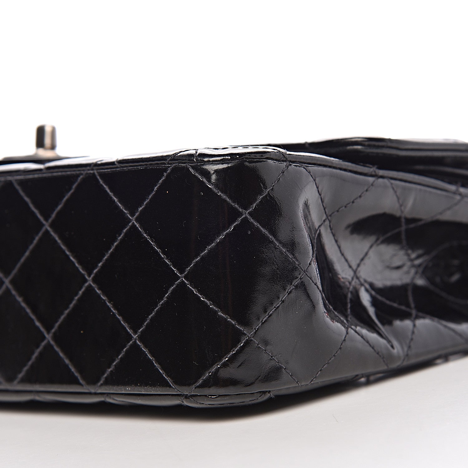 Chanel Patent Quilted Medium Double Flap Black 17 of 17