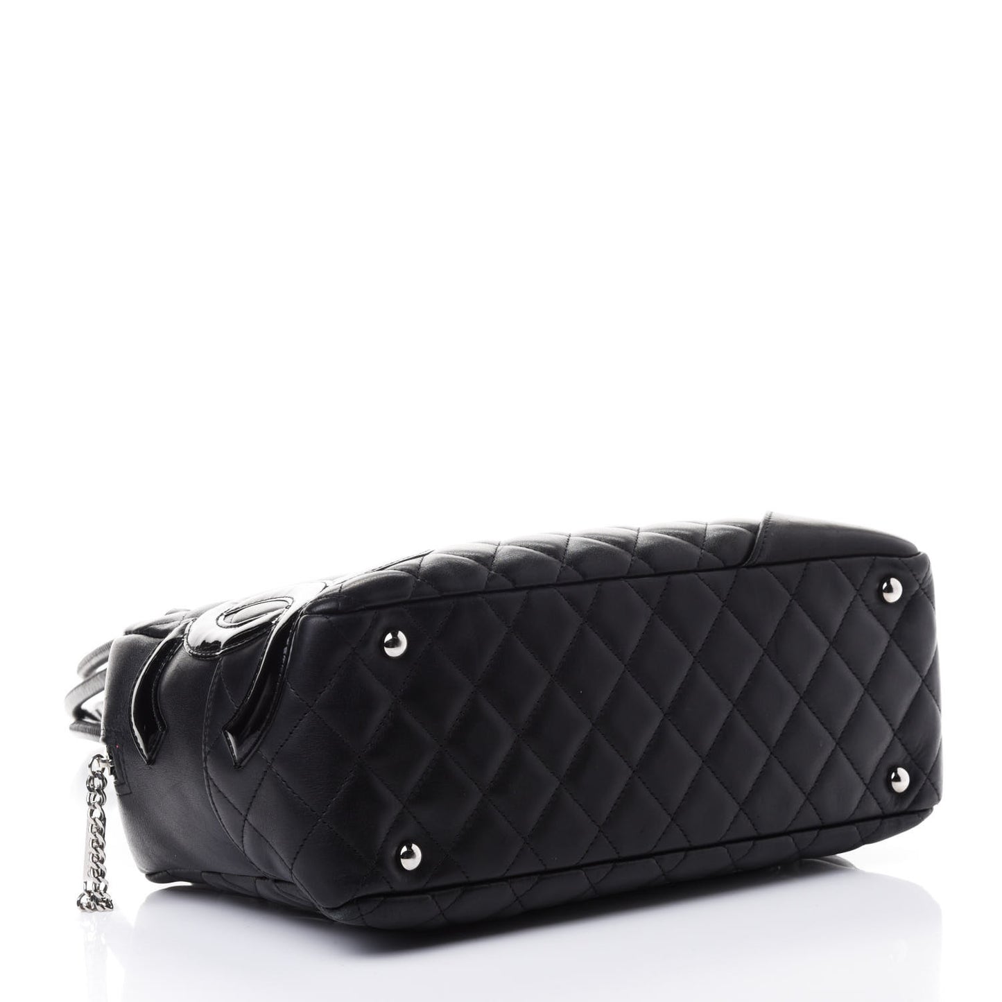 Calfskin Quilted Large Cambon Bowler Black
