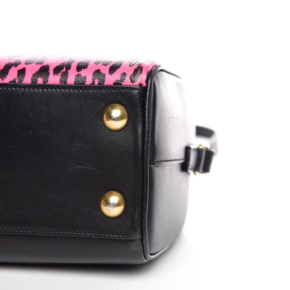 Saint Laurent Calfskin Printed Leopard Classic Baby Duffle Pink Black 12 of 13