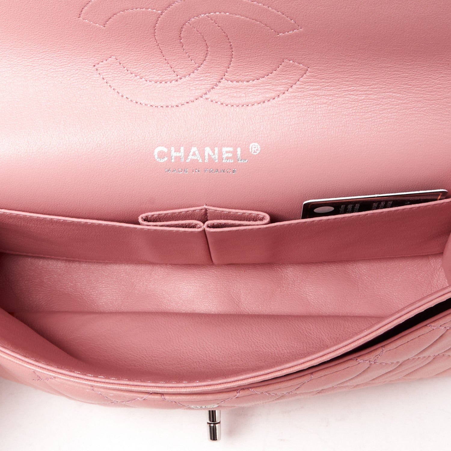 Chanel Lambskin Quilted Medium Double Flap Light Pink 8 of 9