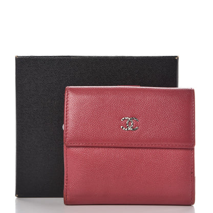 Chanel Caviar Sevruga Compact Wallet Fuchsia 6 of 11