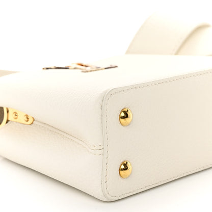 Louis Vuitton Taurillon Snakeskin Mini Capucines White 8 of 9