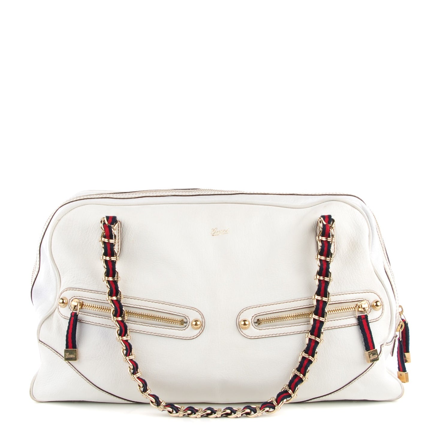 Goatskin Large Capri Bowler White