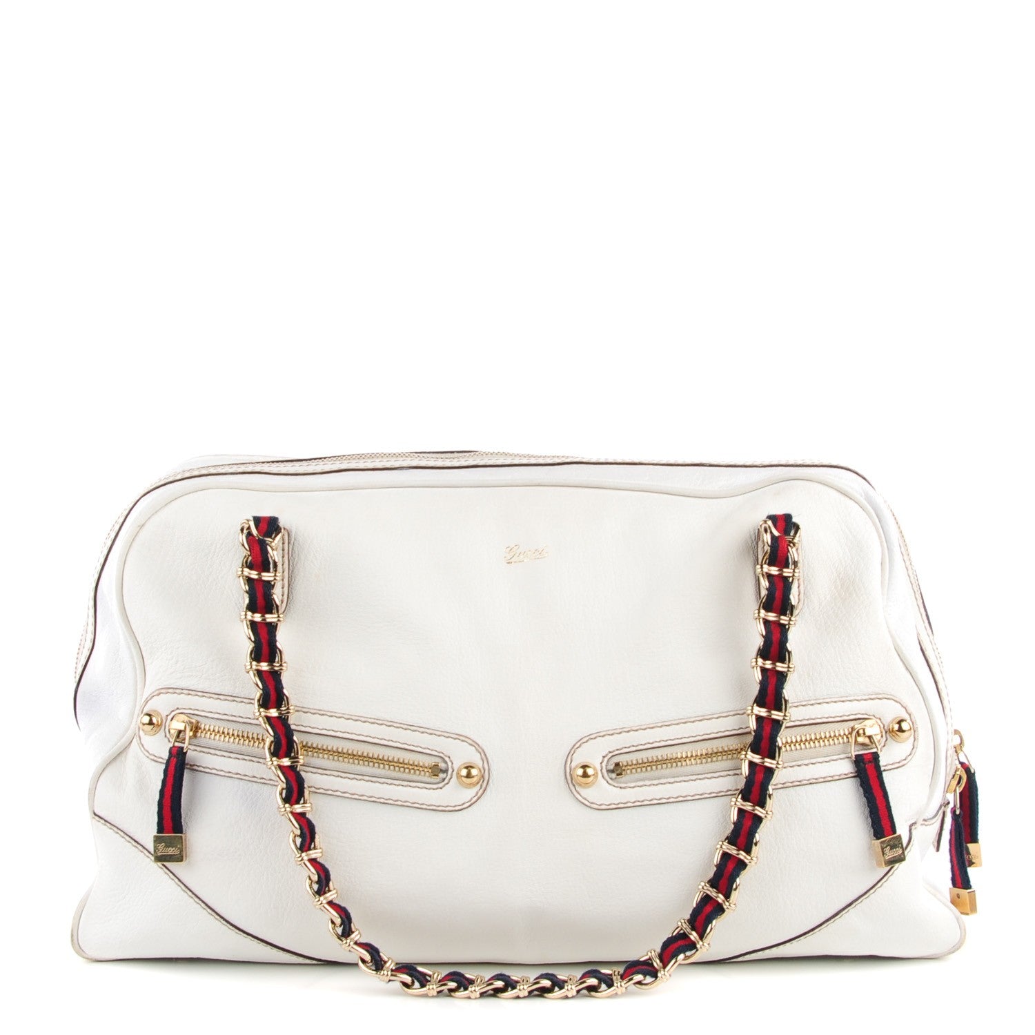 Gucci Goatskin Large Capri Bowler White 1 of 8