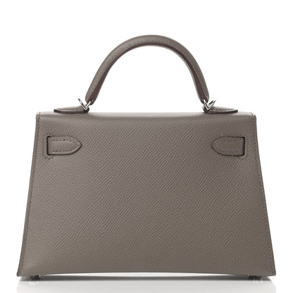 Hermes Epsom Mini Kelly Sellier 20 Etain 4 of 30
