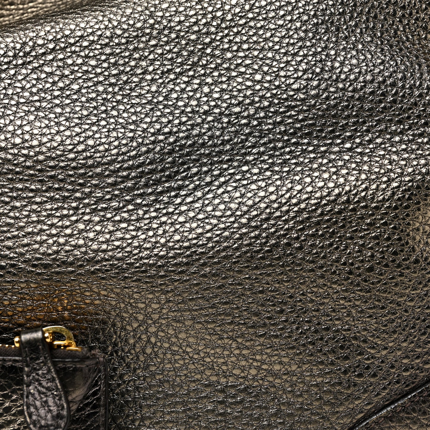 Metallic Vitello Daino Side Pocket Tote Bag Acciaio