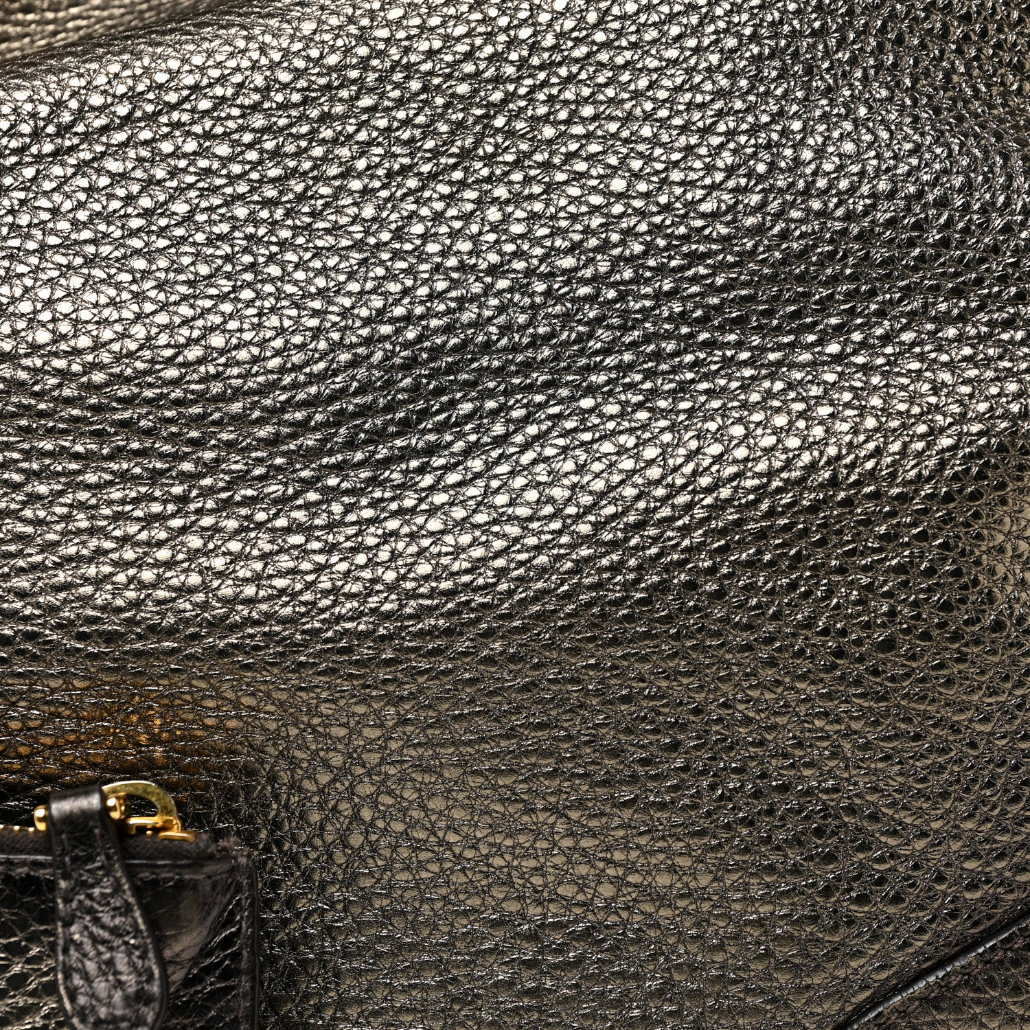 Prada Metallic Vitello Daino Side Pocket Tote Bag Acciaio 7 of 22