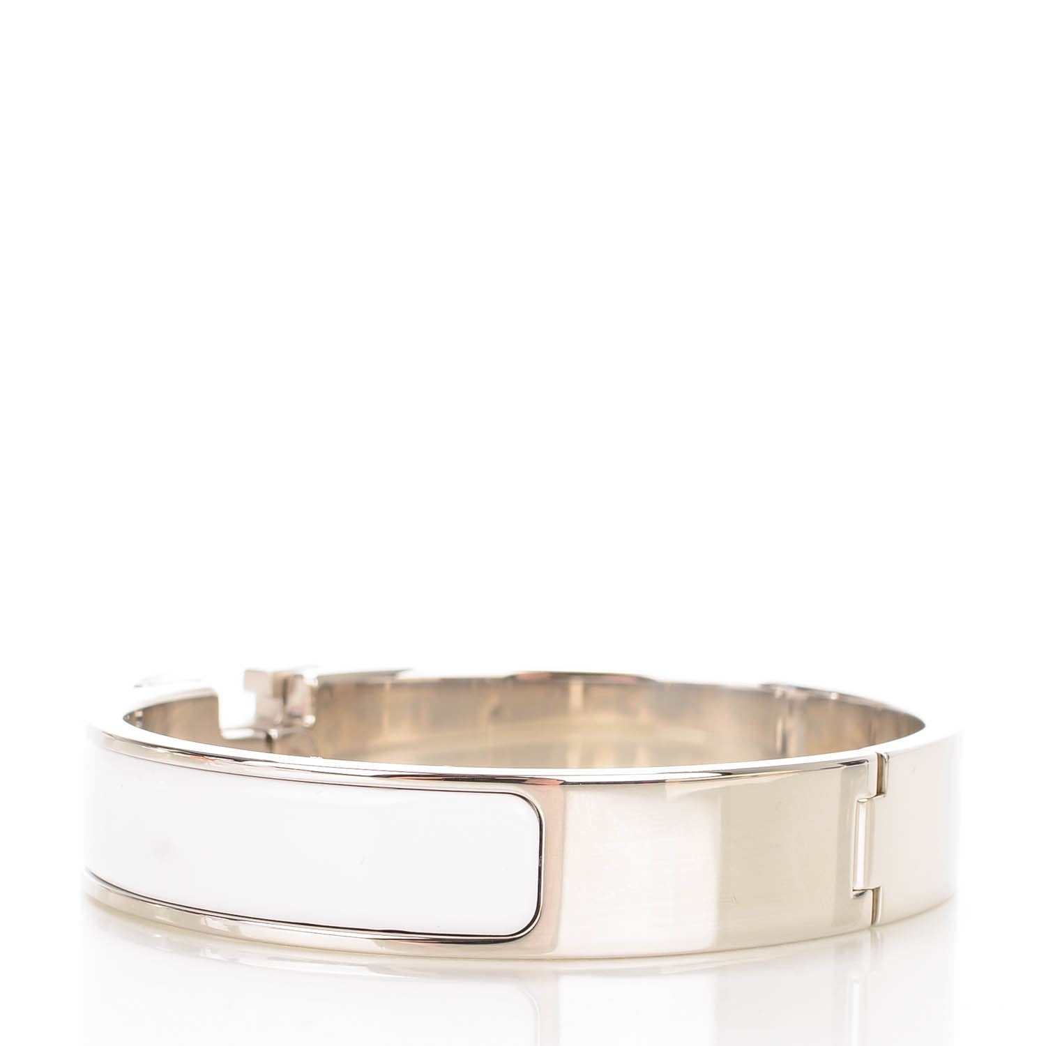 Hermes Enamel Narrow Clic Clac H Bracelet GM White 3 of 6
