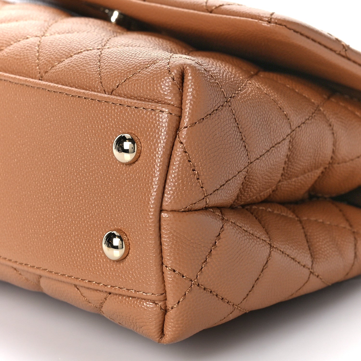 Chanel Caviar Quilted Mini Coco Handle Flap Brown 8 of 9