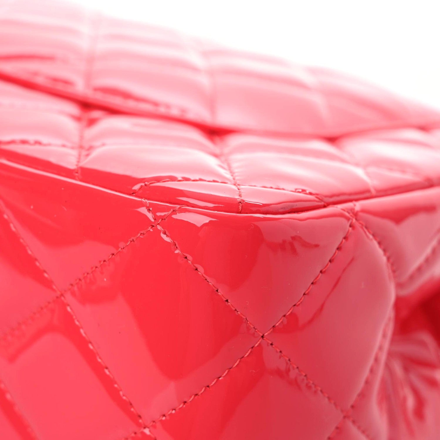 Chanel Patent Quilted Jumbo Double Flap Fuchsia 7 of 12
