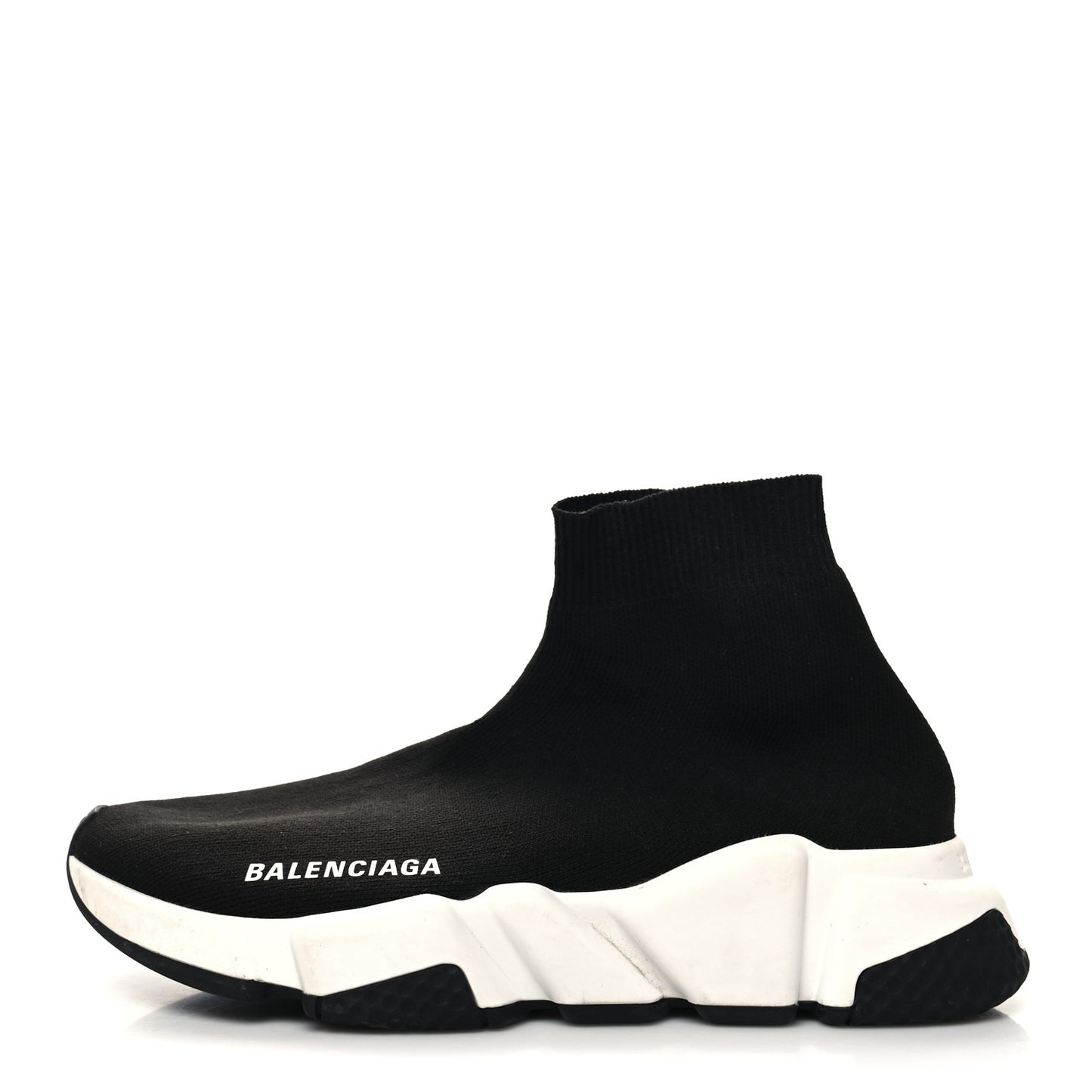 Neoprene Knit Womens Speed Sneakers 36 Black White