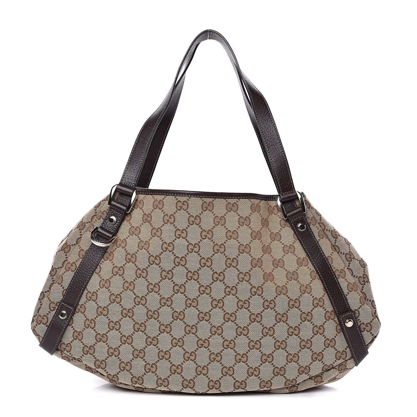 Monogram Medium Abbey Shoulder Bag Dark Brown