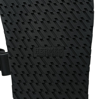 Hermes Calfskin Mens Chypre Sandals 43 Black 6 of 9