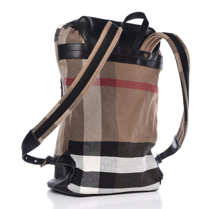 Burberry Canvas Mega Check Doran Backpack Black 3 of 11