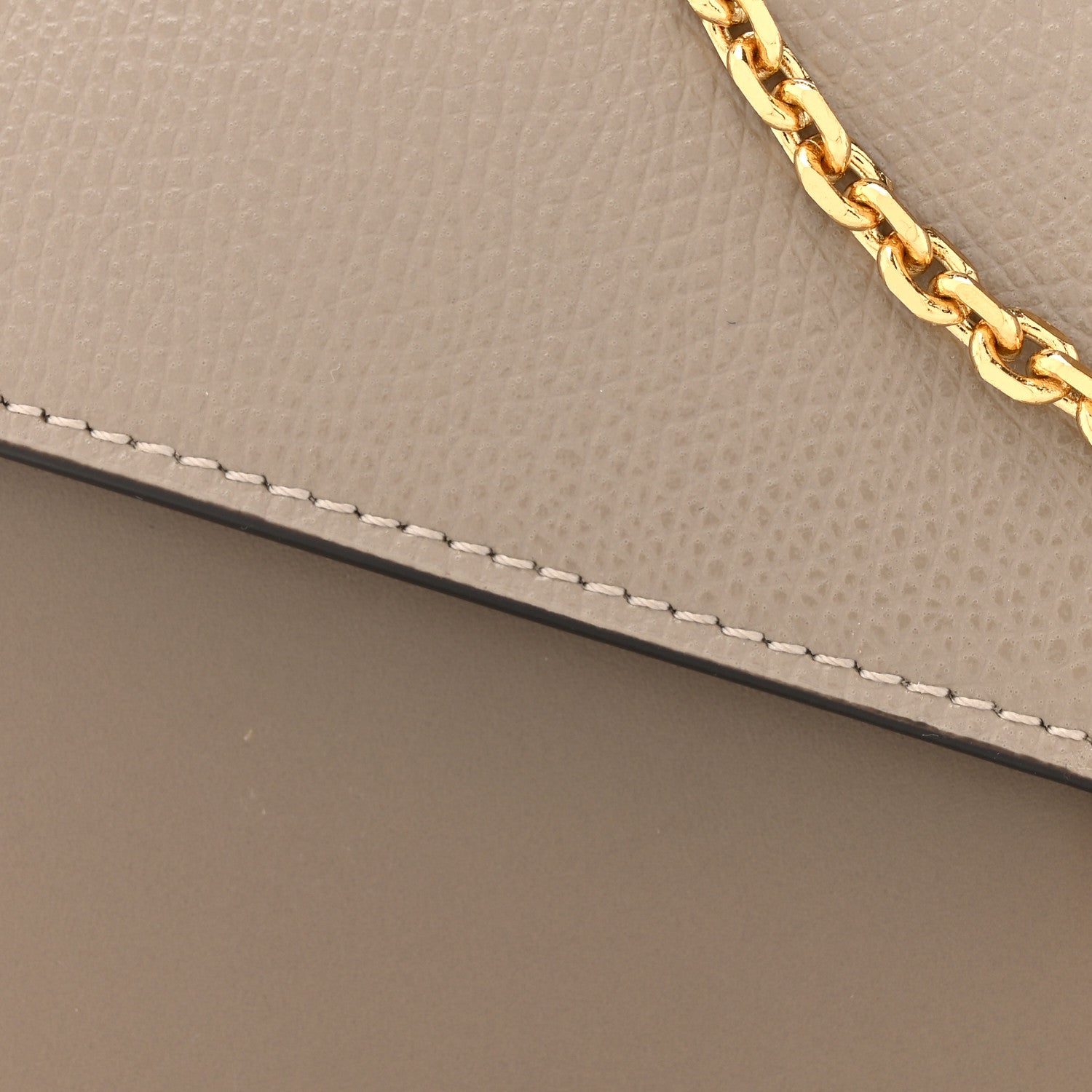 Fendi Vitello King Cruise FF Diamonds Continental Envelope Wallet On Chain Truffle Dove 8 of 10