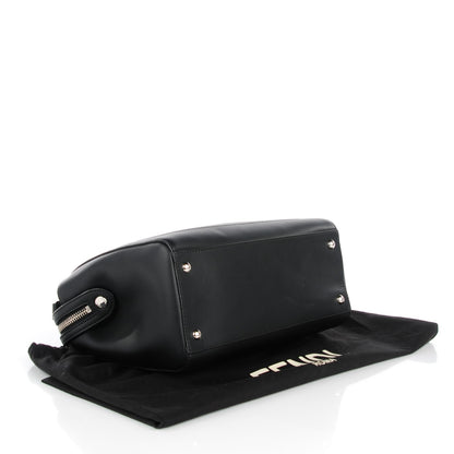 Fendi Vitello Baltico Dolce DotCom Satchel Black Blue Royal 4 of 8