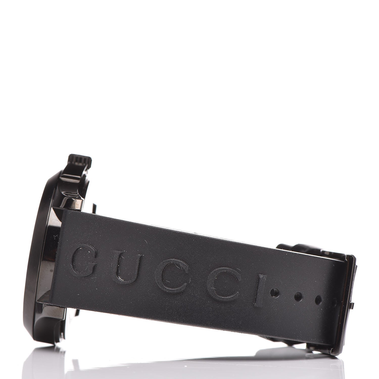 Gucci PVD Stainless Steel Rubber 38mm G-Timeless REAL Quartz Watch Black 6 of 7