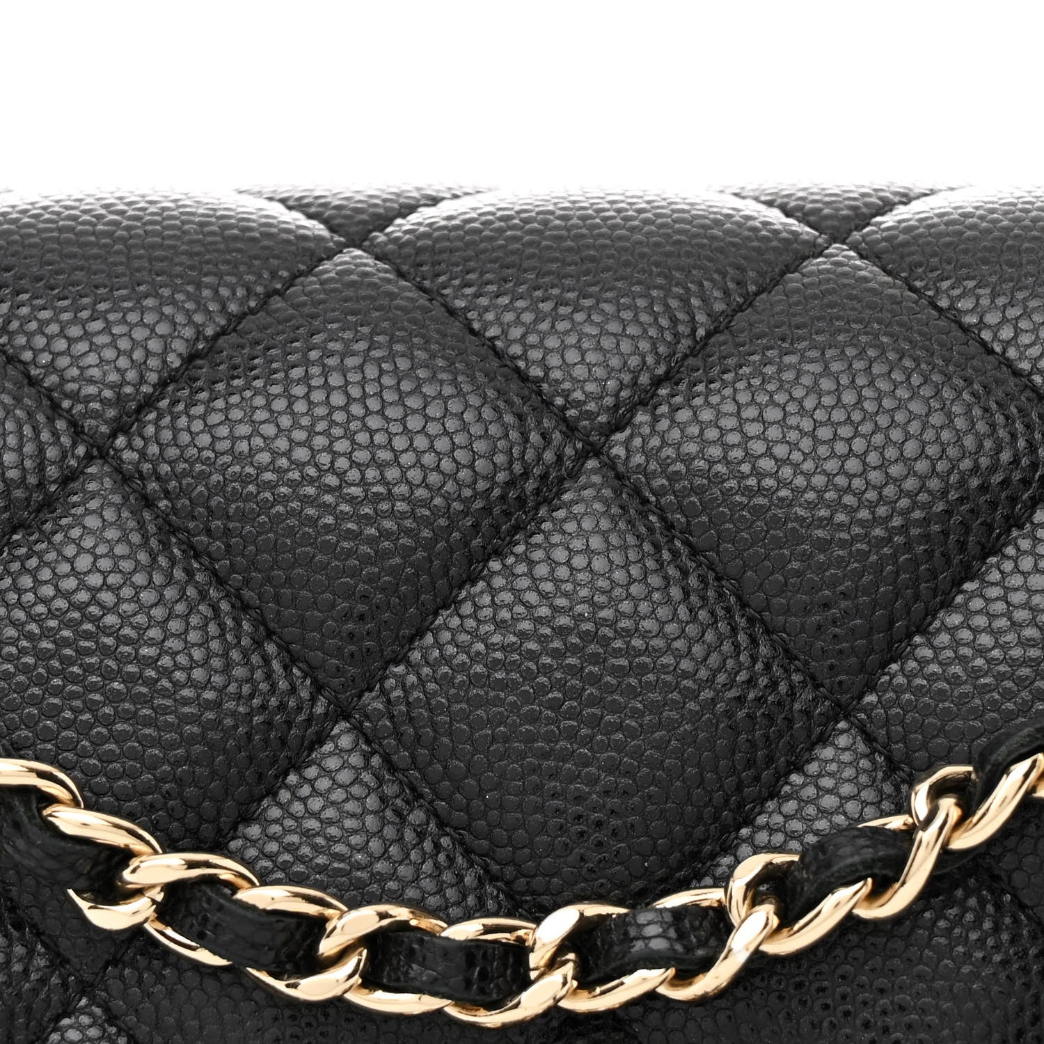 Chanel Caviar Quilted Coco Candy Wallet On Chain WOC Black 9 of 12