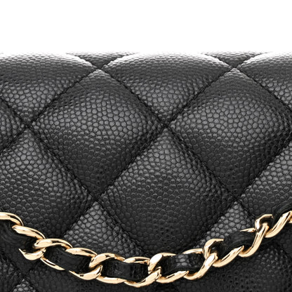 Chanel Caviar Quilted Coco Candy Wallet On Chain WOC Black 9 of 12