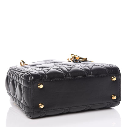 Christian Dior Lambskin Cannage Mini Lady Dior Black 4 of 11