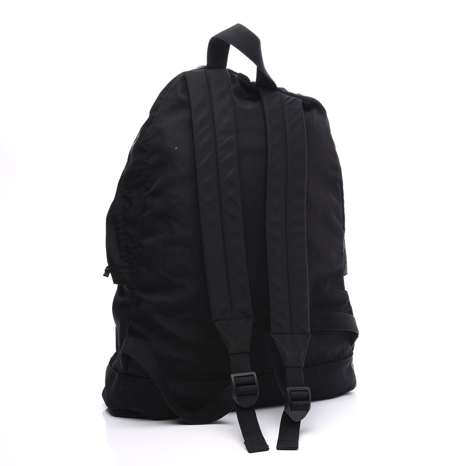 Balenciaga Nylon Political Campaign Logo Embroidered Explorer Backpack Black 2 of 9