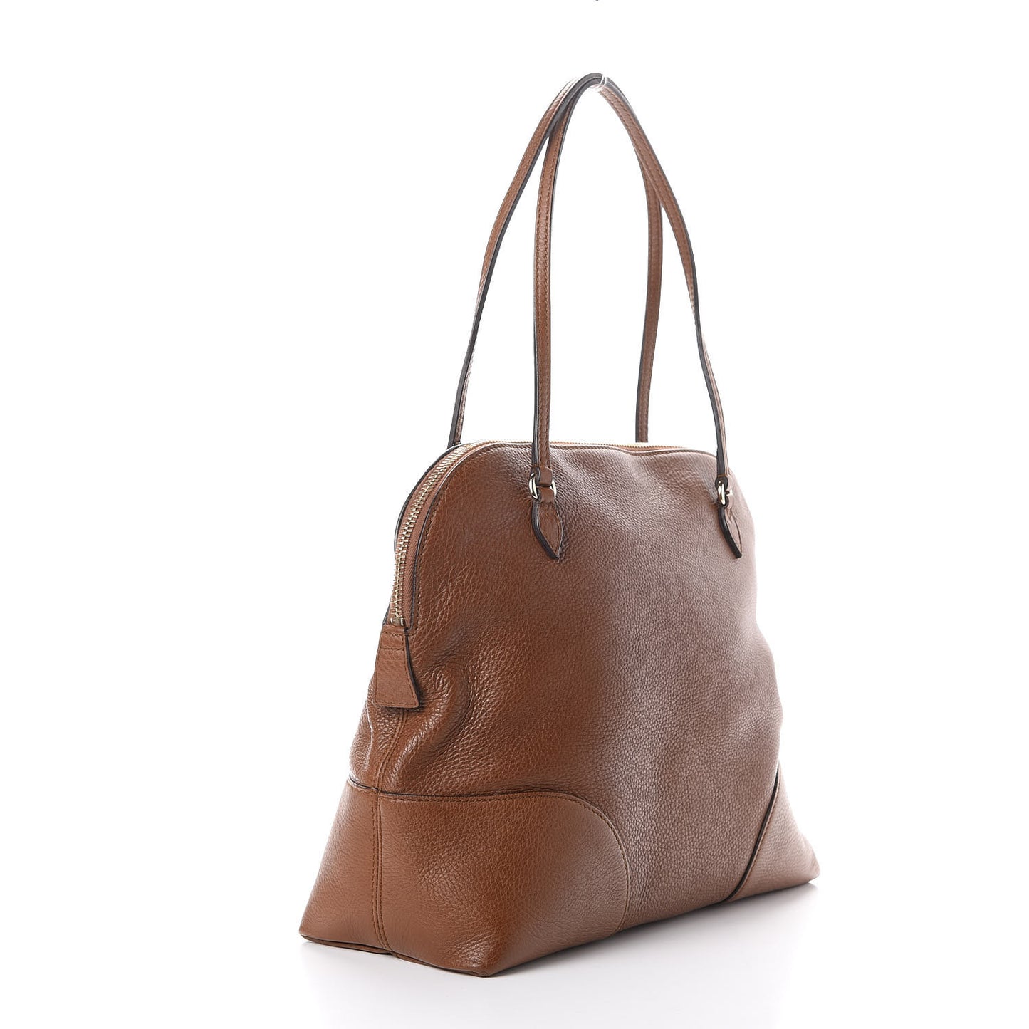 Pebbled Calfskin Medium Bree Shoulder Bag Tabacco
