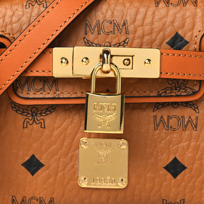 MCM Visetos X-Mini Heritage Top Handle Satchel Cognac 8 of 8