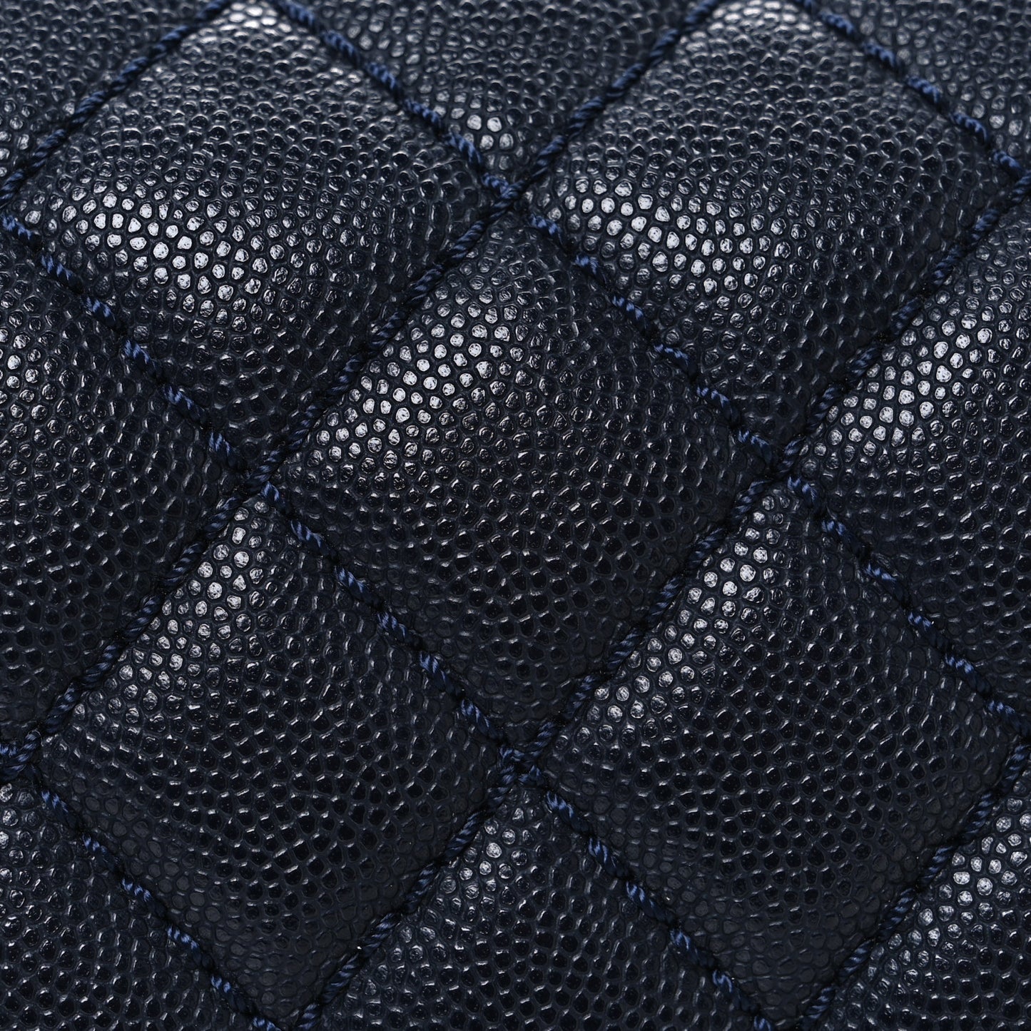 Caviar Quilted Small Coco Handle Flap Navy