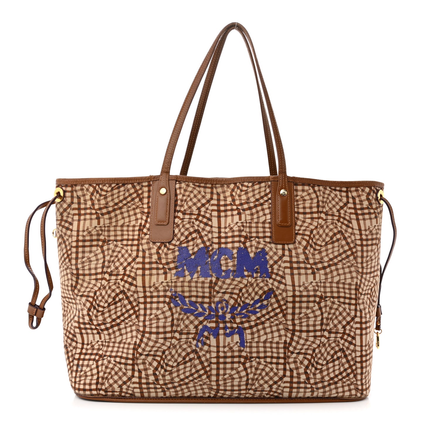 Visetos Large Liz Reversible Shopper Tote Cognac