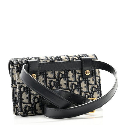 Christian Dior Oblique Saddle Belt Bag Blue 3 of 11