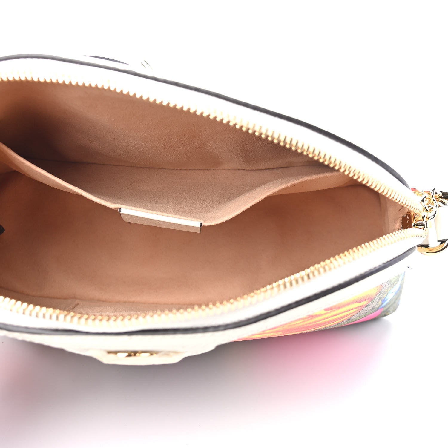 Gucci GG Supreme Monogram Flora Web GG Small Ophidia Dome Shoulder Bag White 5 of 9
