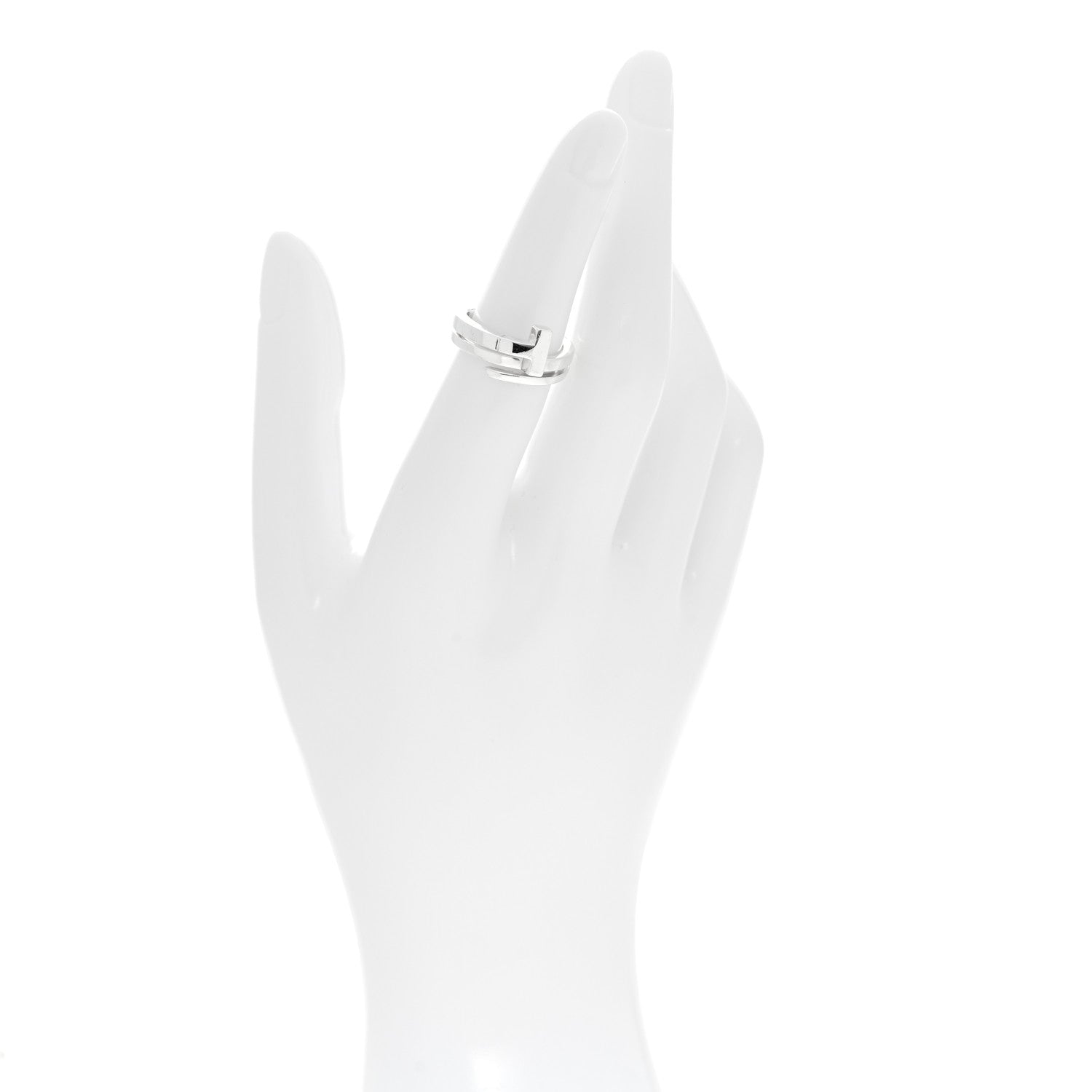 Tiffany Sterling Silver T Square Wrap Ring 50 5.25 2 of 4