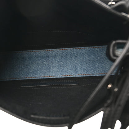 Balenciaga Denim  Fabric Satin Calfskin Navy Cabas XS Blue Black 6 of 11