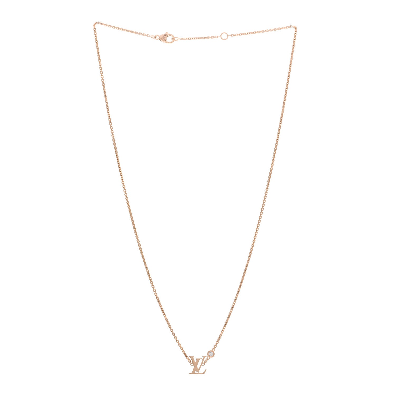 Louis Vuitton 18K Pink Gold Diamond Idylle Blossom LV Pendant Necklace 3 of 5