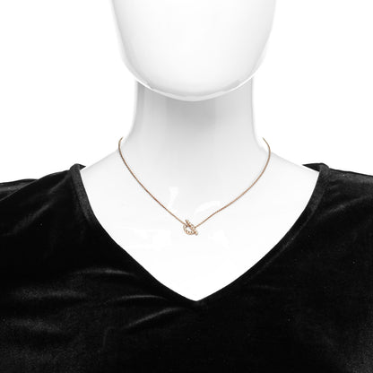 Hermes 18K Rose Gold Diamond Finesse Pendant Necklace 2 of 6