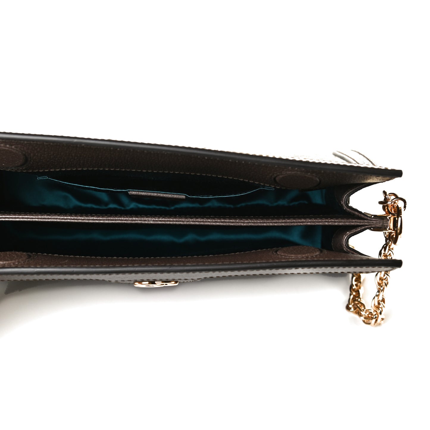 GG Supreme Monogram Web Small Ophidia Chain Shoulder Bag Brown