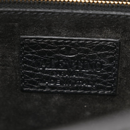 Valentino Garavani Pebbled Calfskin Rockstud Flip Lock Top Handle Bag Black 7 of 11