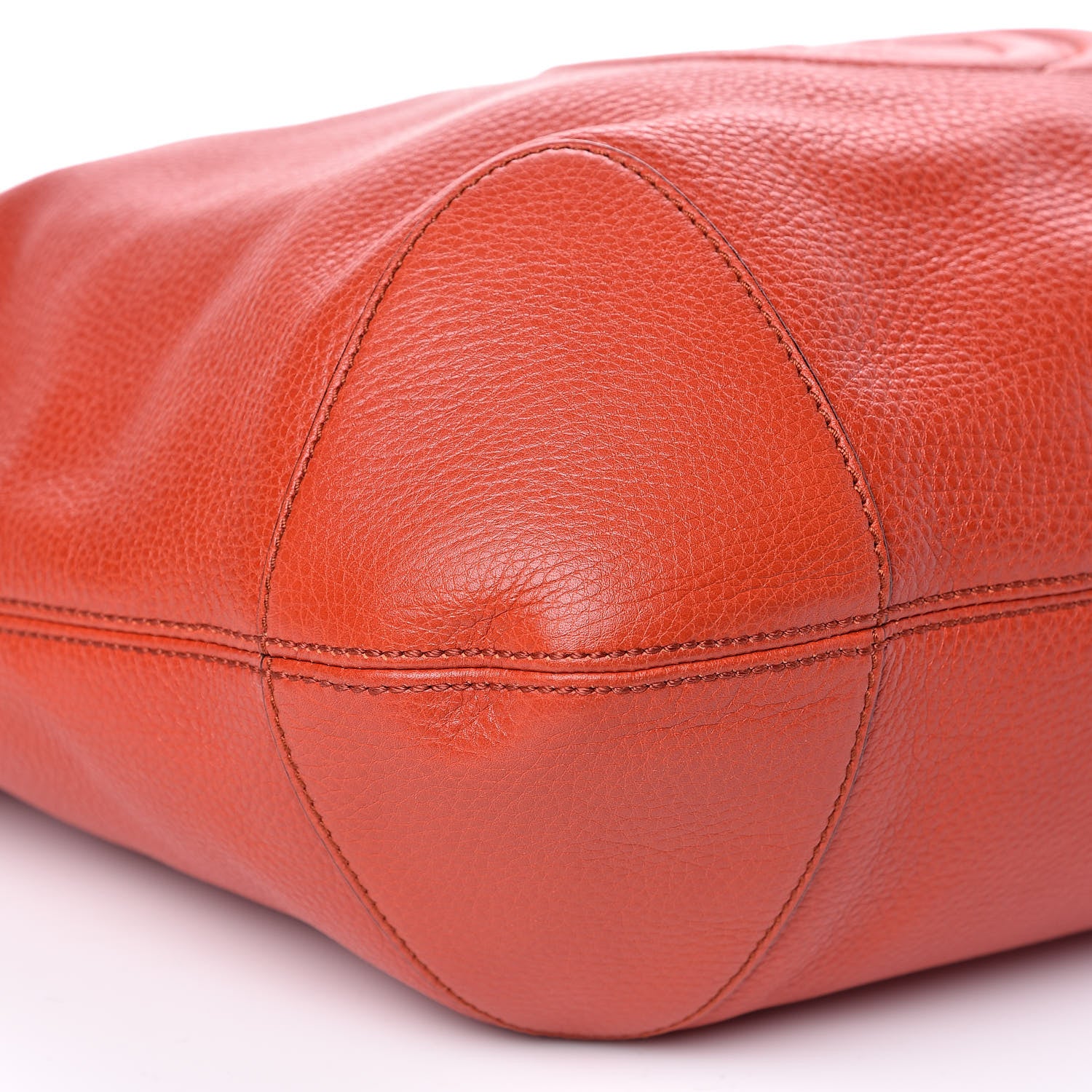 Gucci Pebbled Calfskin Medium Soho Chain Hobo Sun Orange 8 of 9