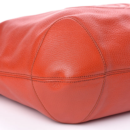 Gucci Pebbled Calfskin Medium Soho Chain Hobo Sun Orange 8 of 9