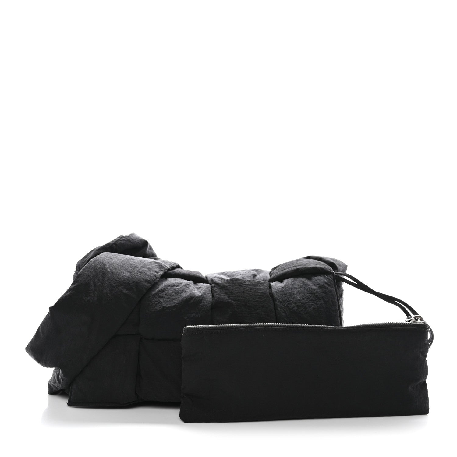 Bottega Veneta Nylon Intrecciato Padded Tech Cassette Bag Black 2 of 12