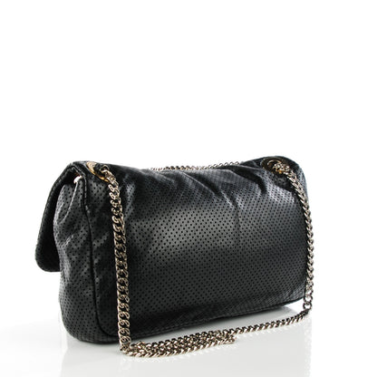Chanel Calfskin Perforated Large Drill Flap Black 3 of 8