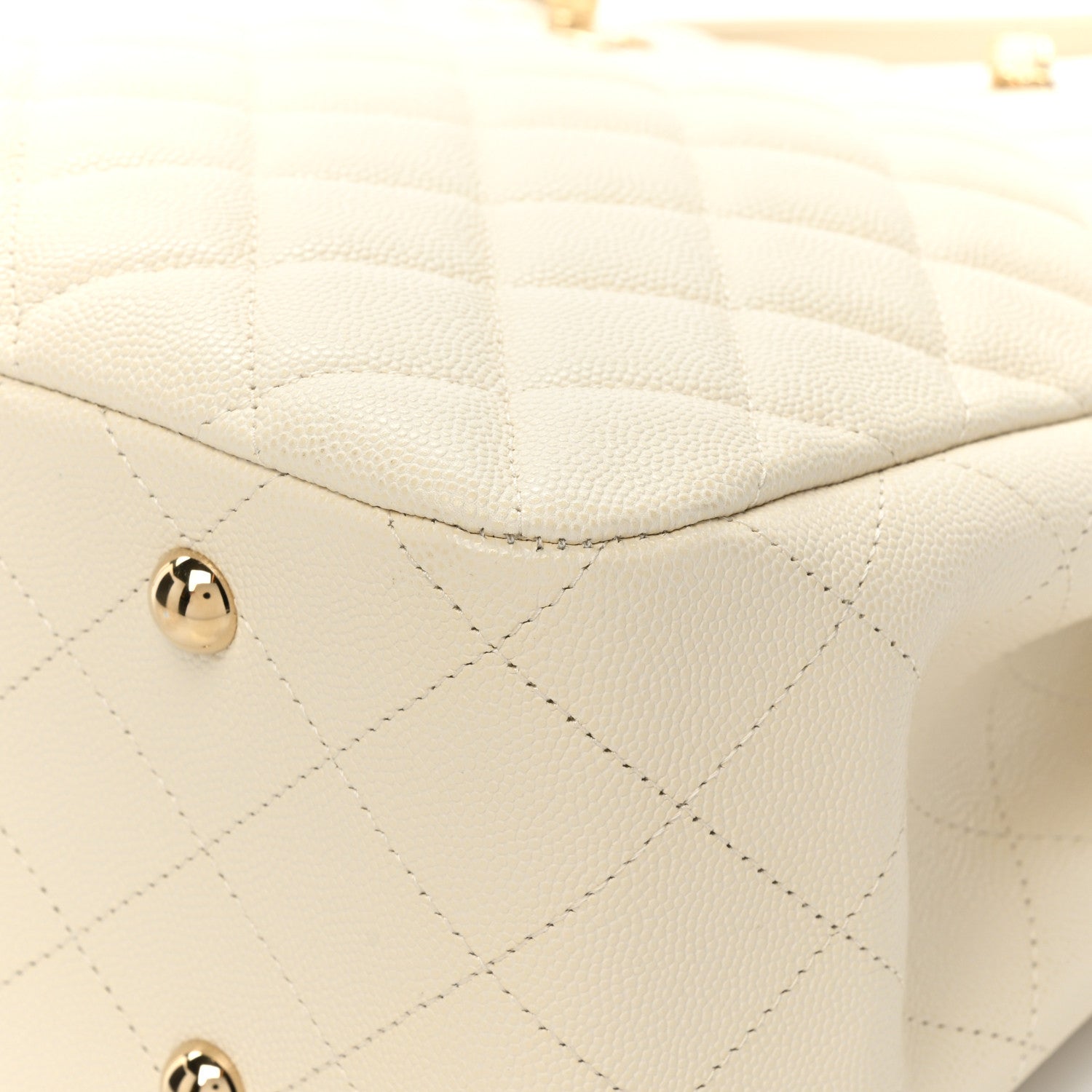 Chanel Caviar Quilted Large Classic Shopping Tote White 11 of 16
