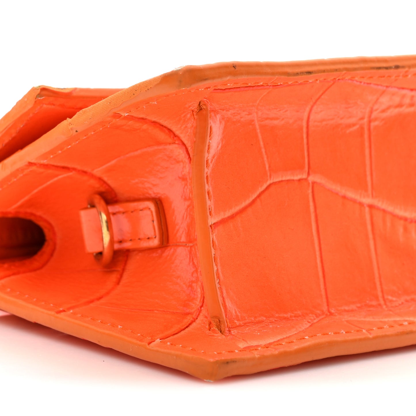 Calfskin Crocodile Embossed Le Chiquito Orange