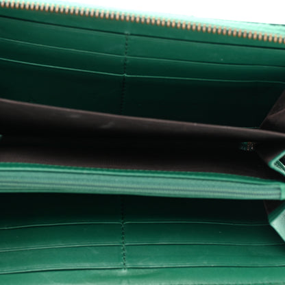 Gucci Calfskin Matelasse GG Marmont Zip Around Wallet Emerald Green 5 of 7