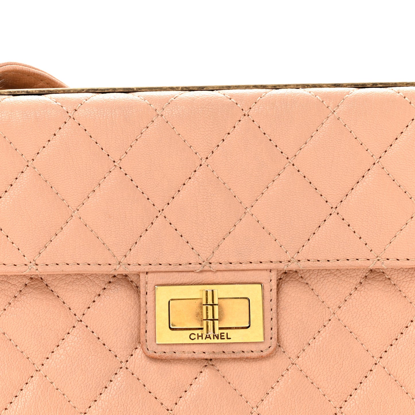Goatskin Quilted Rita Flap Beige