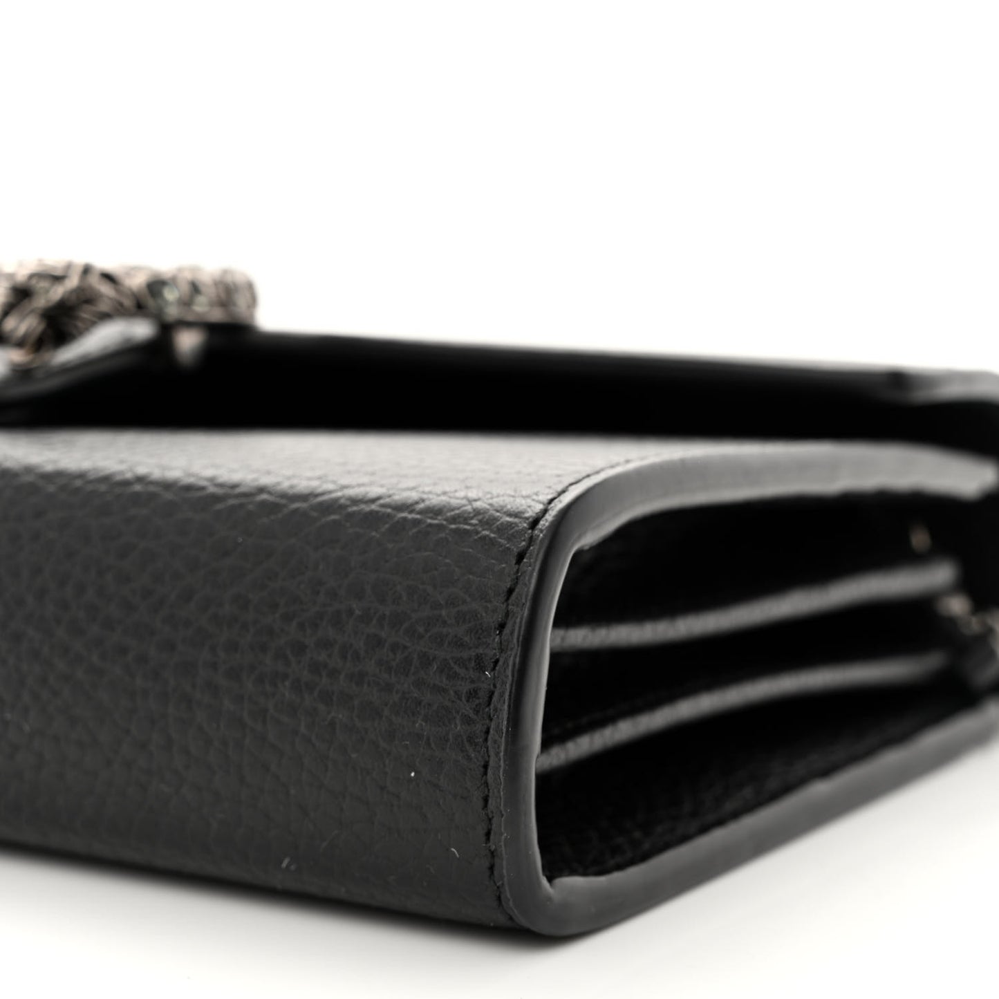 Calfskin Mini Dionysus Chain Wallet Black