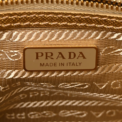 Prada Metallic Saffiano Lux Mini Galleria Double Zip Tote Platino 6 of 9